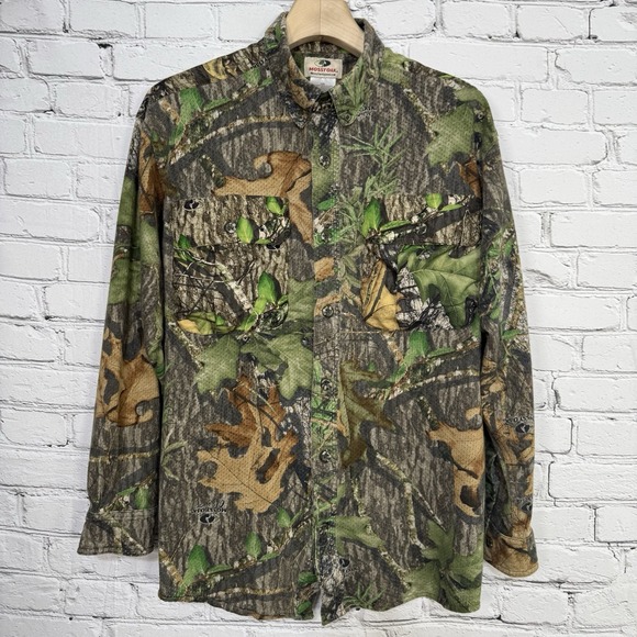 Vintage Mossy Oak Explorer Mesh Shirt Mens L Obsession Camo Outdoor‎ Hunting - Picture 1 of 16